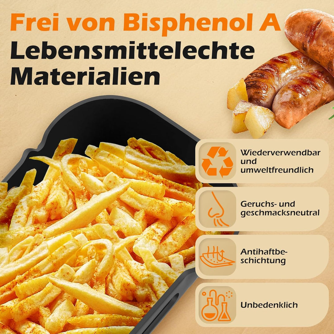 Heissluftfritteuse Zubehör für Philips Dual Basket Airfryer 5000/3000 Serie 6L/3L, Airfryer Silikonf