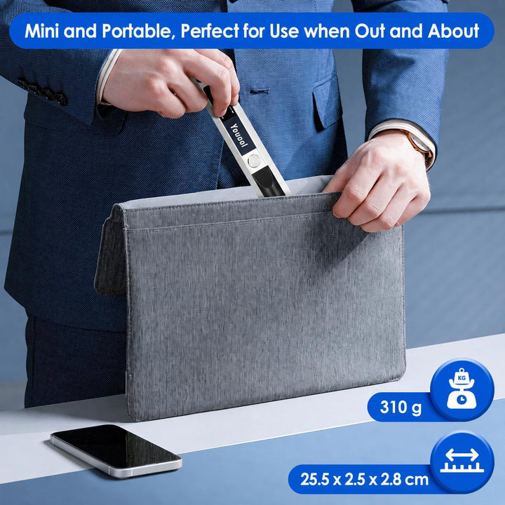 Handscanner Dokumentenscanner, A4 900 DPI Hohe Auflösung Farbfoto Portable Scanner, JPG/PDF Format U