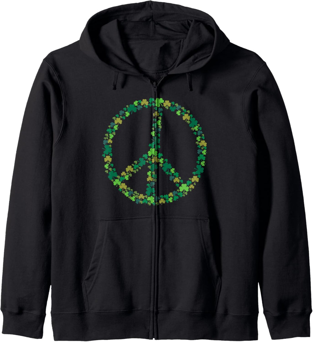 Friedenszeichen St. Patricks Day Kleeblatt Glückskleeblatt Kapuzenjacke