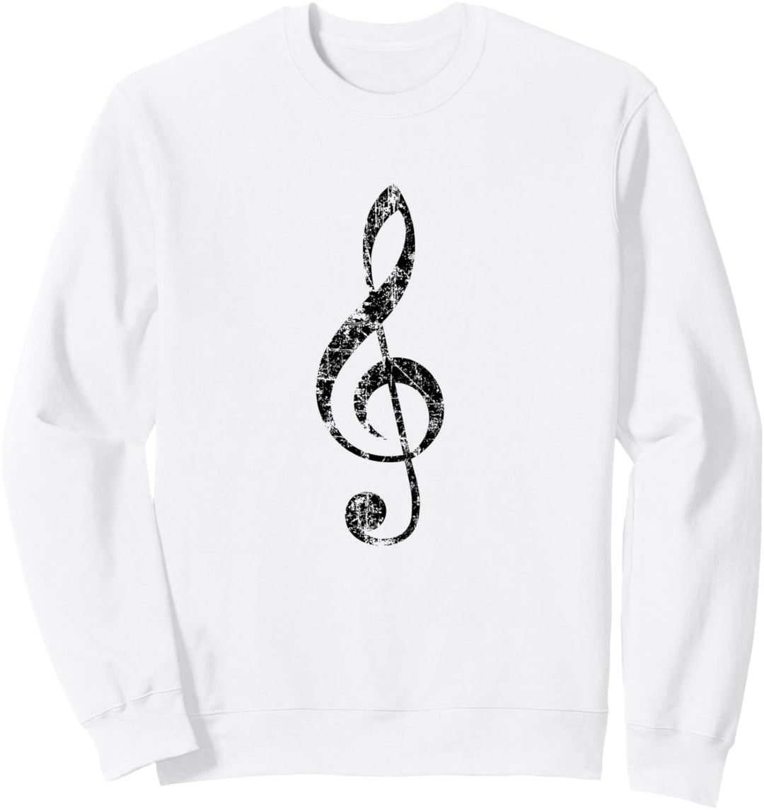 Violinschlüssel (Vintage Schwarz) Musiker Sweatshirt