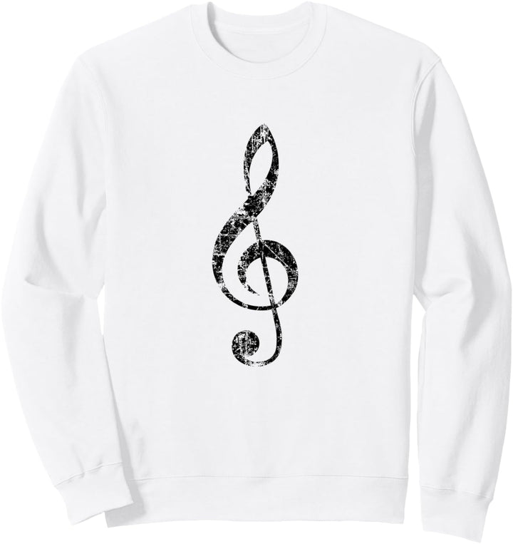 Violinschlüssel (Vintage Schwarz) Musiker Sweatshirt
