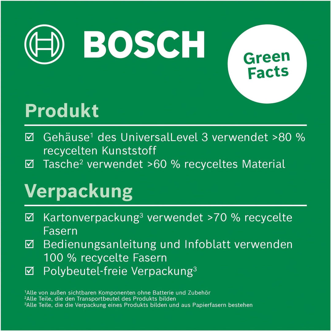 Bosch Kreuzlinienlaser UniversalLevel 3 (Laserkreuz mit zusätzlicher Vertikallinie im 90°-Winkel für
