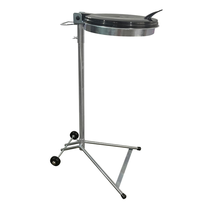 QUICK STAR Müllsackständer mit Deckel und 2 Rollen Metall Müllsackhalter 120 Liter | Stabiler Müllsa