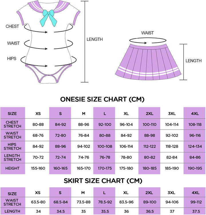 LittleForBig Baumwolle Strampler Onesie Pyjamas Bodysuit - Klassische Japanische Schulmädchen Purpur