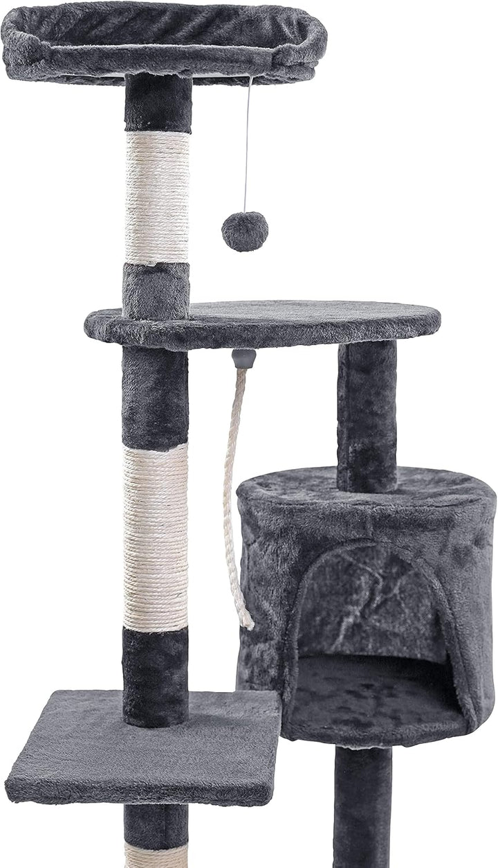ESTEXO Katzenkratzbaum Kratzbaum Katzenbaum 112 cm Spielbaum XL Kletterbaum für Katzen Kratzmöbel Sp