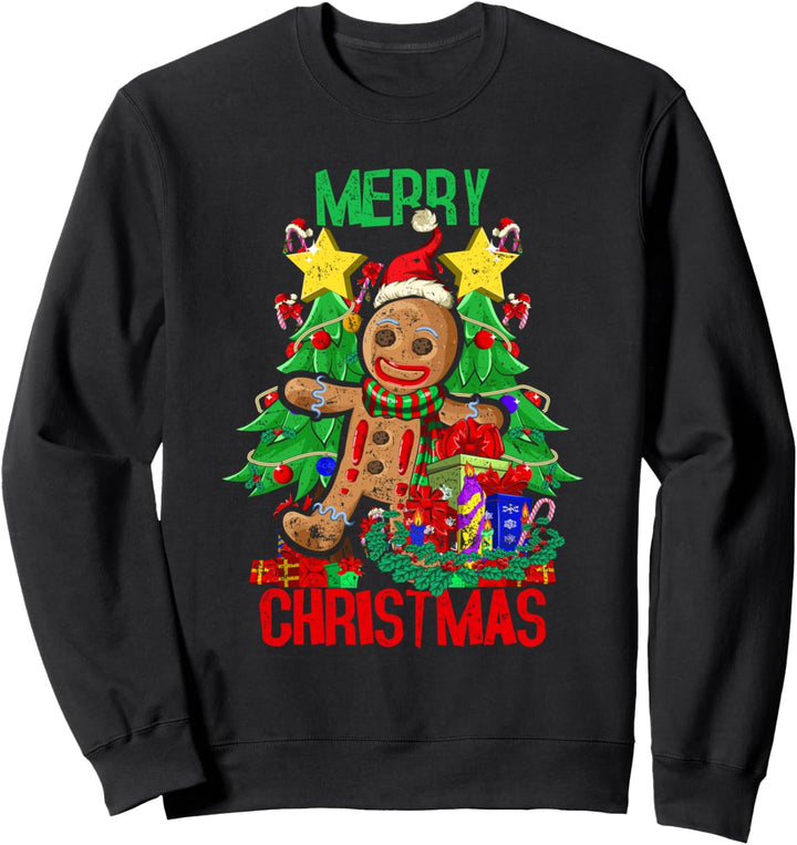 Weihnachtsbaum Frohe Weihnachten Lebkuchen Sweatshirt