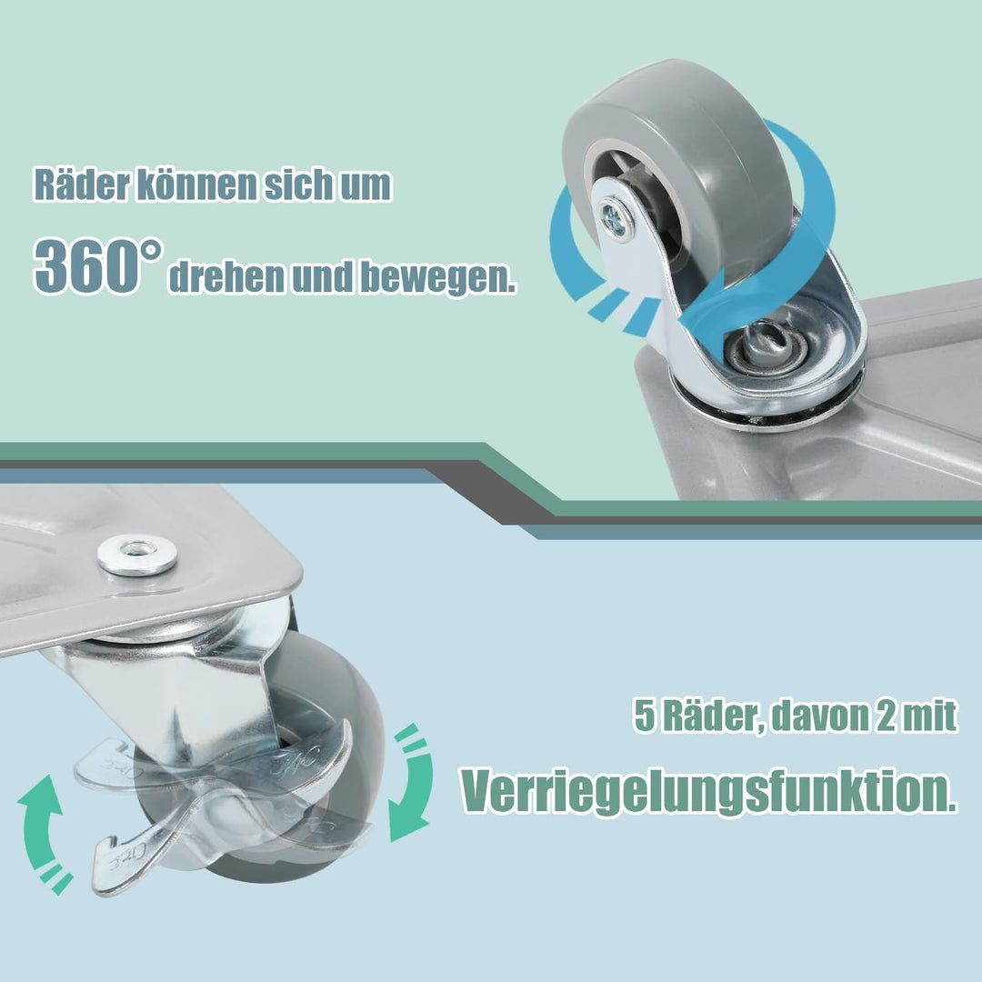 Jiubiaz Möbelroller Set |möbelroller transportroller Max 600KG,Innovative Möbelheber 5 Räder,möbelro
