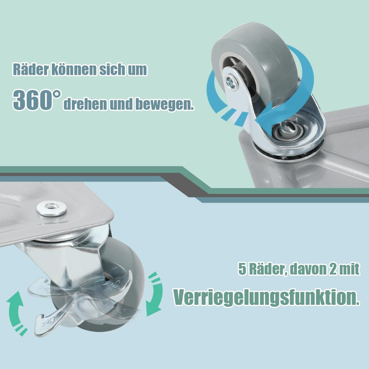 Jiubiaz Möbelroller Set |möbelroller transportroller Max 600KG,Innovative Möbelheber 5 Räder,möbelro