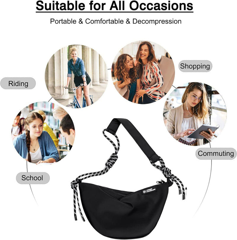 FANDARE Ultraleicht Umhängetasche Damen Herren Schultertasche Messenger Bag Grosse Kapazität Crossbo