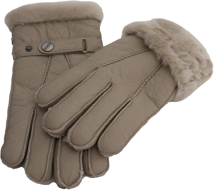 Reissner Lammfelle Fingerhandschuhe HDS-FINGER2 Merino Lammfell Nappa Leder in schwarz, beige und wa