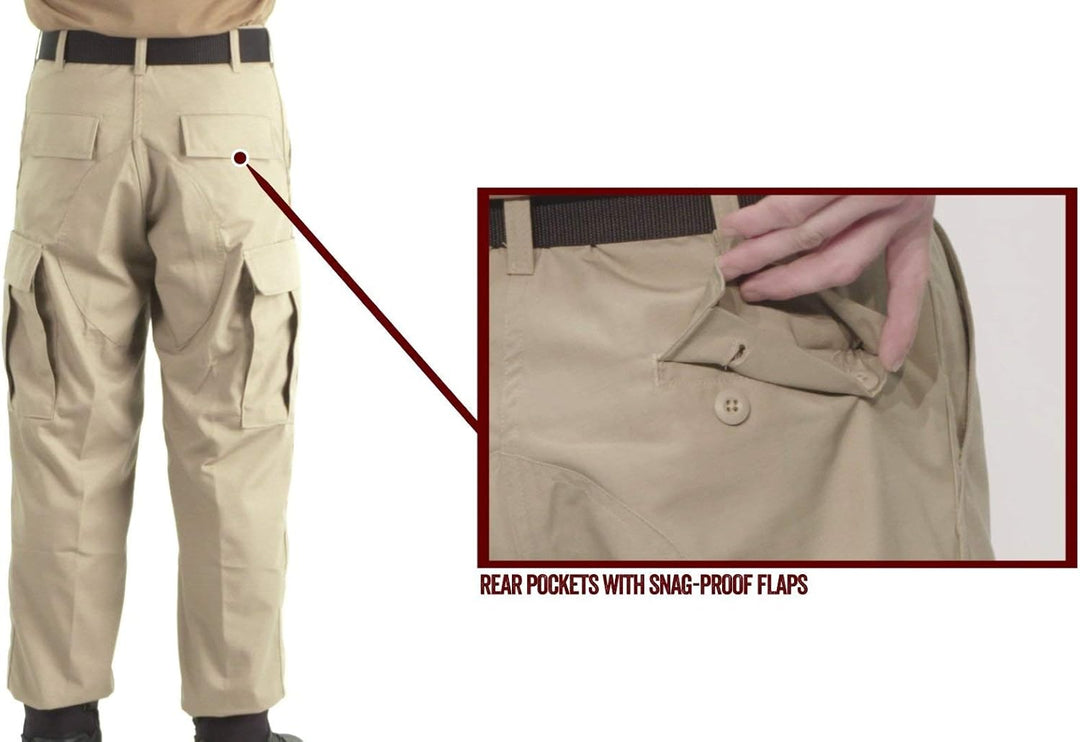 Tru-Spec Herren-Hose aus Polyester und Baumwolle, Ripstop-Hose XS Kurz Braun, XS Kurz Braun