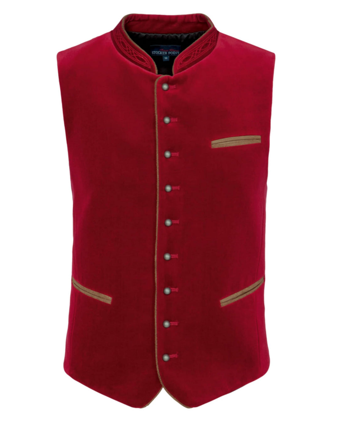 Stockerpoint Herren Weste Ricardo Trachtenweste 50 Rot (Dunkelrot), 50 Rot (Dunkelrot)