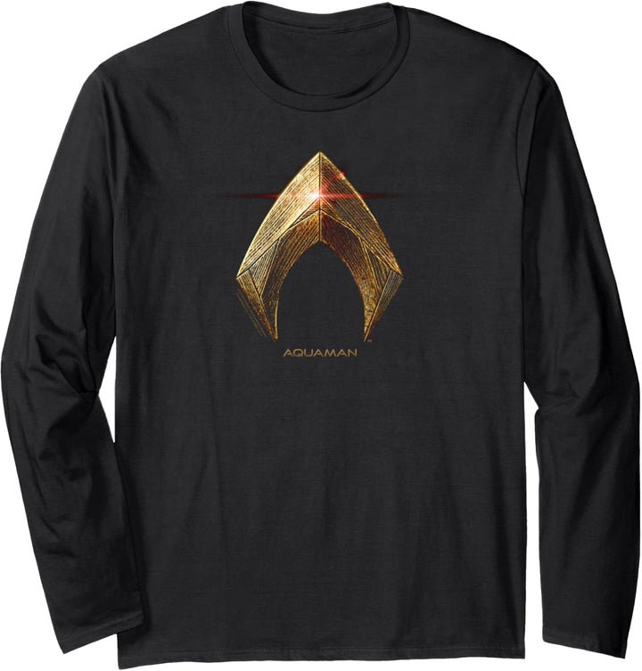 Justice League Movie Aquaman Logo Langarmshirt