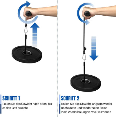 Yes4All Pulley Cable Combo Doppel-D-Griff Gummi, Aufsatz für Lattenmaschine, Trizepsseil, Gerade Rot