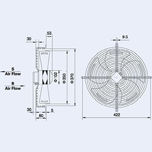 Omnia components - 3s axialventilator ventilator drckend 250 / 300 / 350 / 400 / 450 mm 220v neue