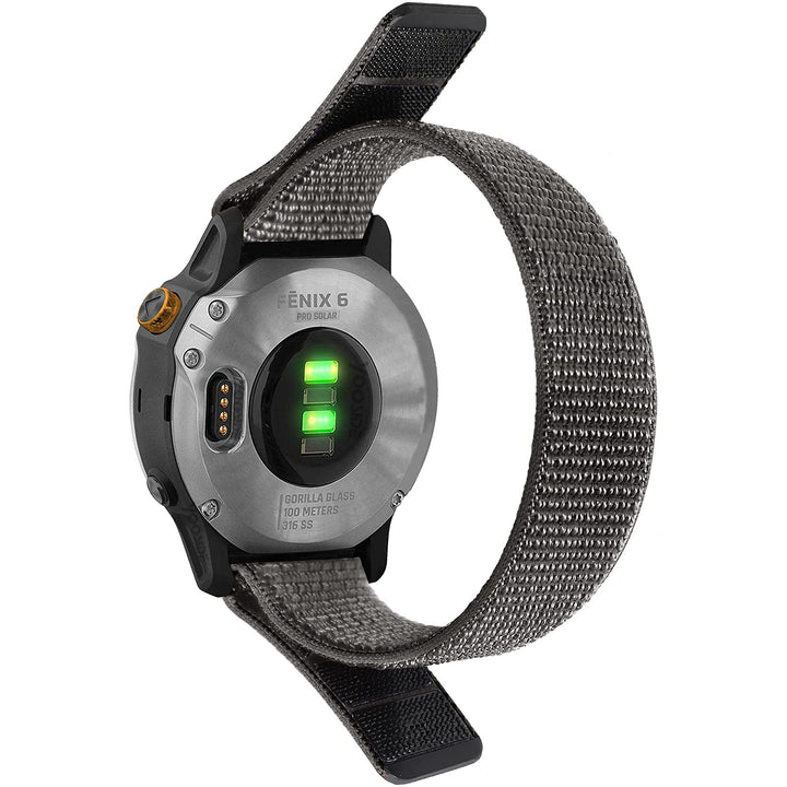TOPsic 22mm Armband Kompatibel mit Fenix 5/Fenix 6, Klettverschluss Nylon Ersatzarmband Ultraleicht
