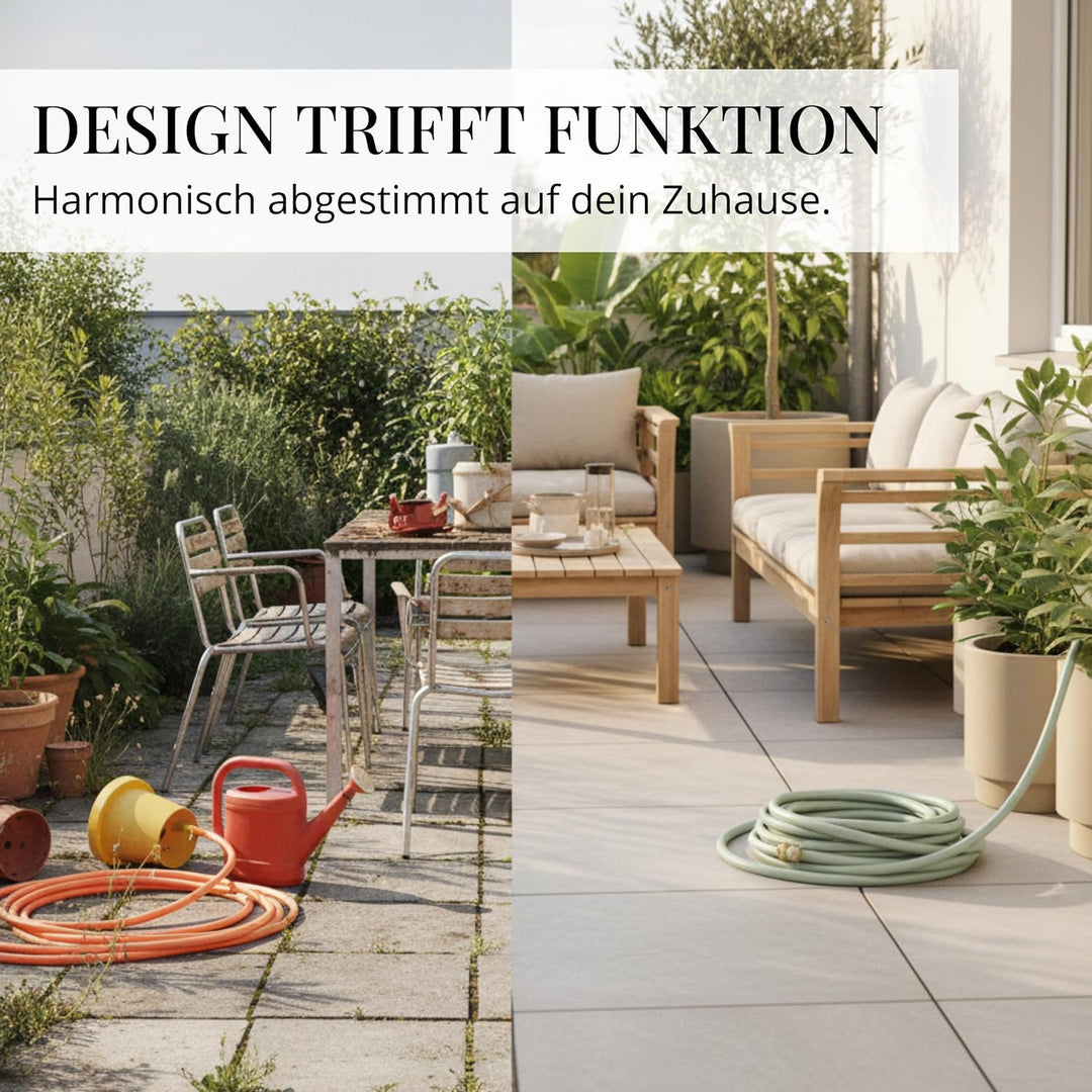 Livlig53 Gartenschlauch 1/2 Zoll, 20m: Wasserschlauch Made in Germany, Recycling-Material, formstabi