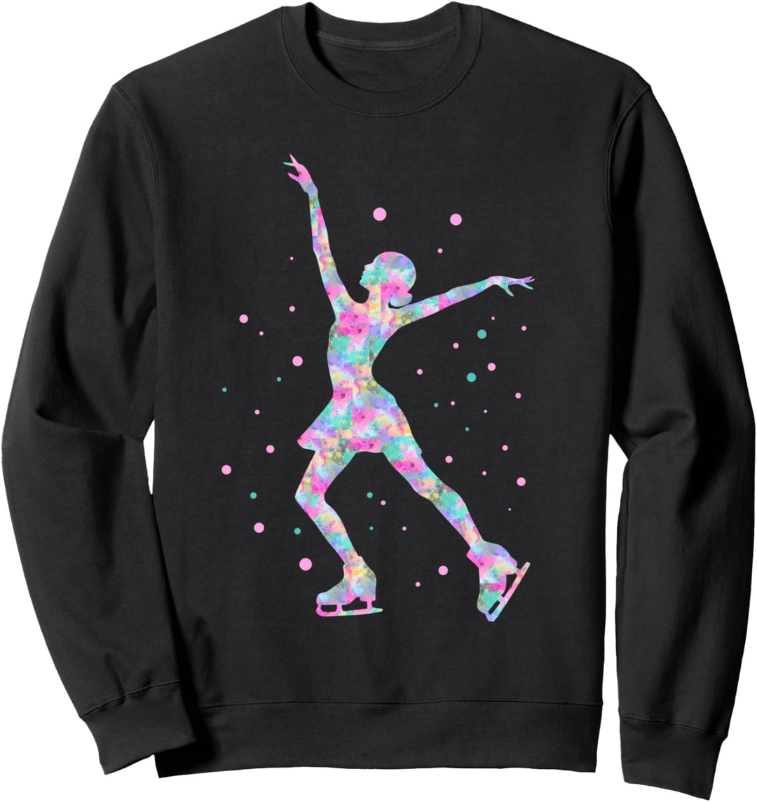 Eiskunstlauf Farbenfrohe Eiskunstläuferin Sweatshirt