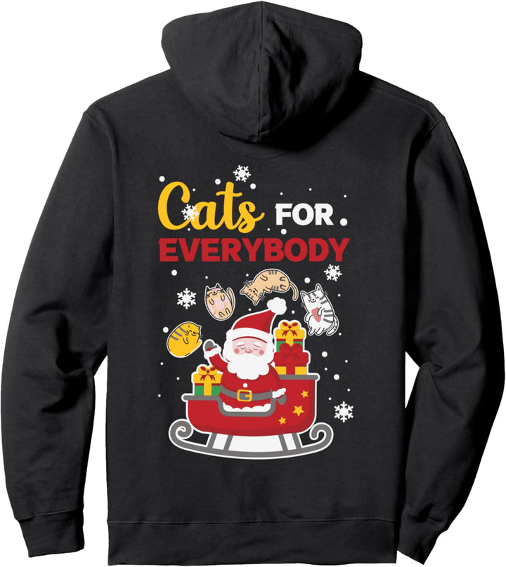 Katzen für alle Nacht vor Weihnachten Santa Cat Lover Pullover Hoodie