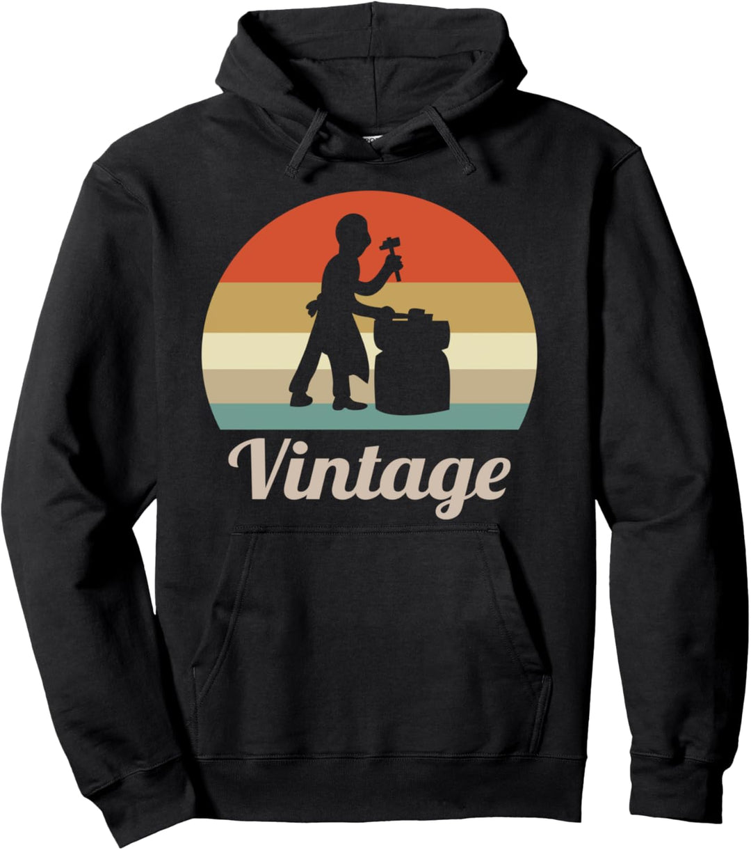 Hufschmied Pferdeschmied Pferde Schmied Fun Lustig Vintage Pullover Hoodie