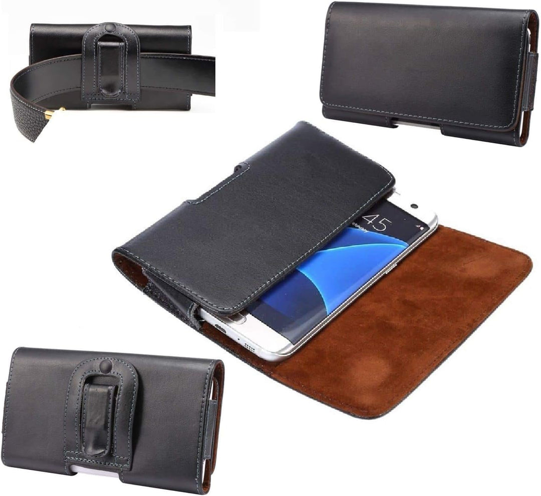 Genuine Leather Case Belt Clip Horizontal für Sony Xperia XZ1-Compact - Black