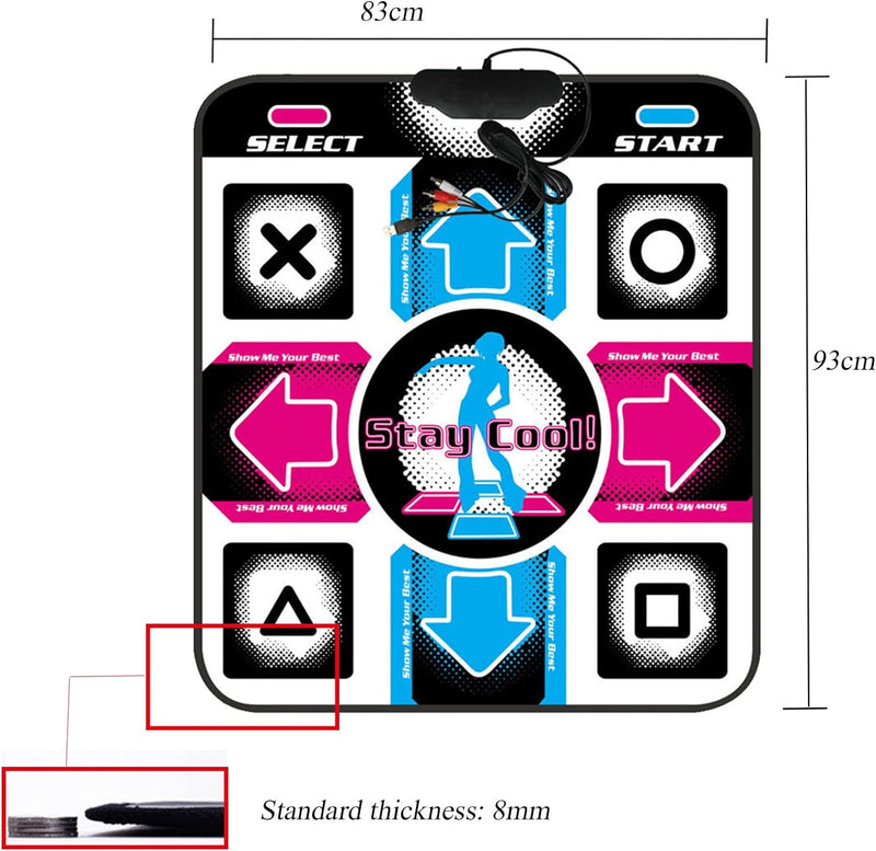 Hakeeta Elektronische Tanzmatte, rutschfeste verschleissfeste haltbare Tanzmatte Tanzdecke mit USB S