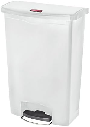 Rubbermaid Commercial Products 1883561 Slim Jim Step On Kunststoff-Tretabfalleimer mit Pedal an der