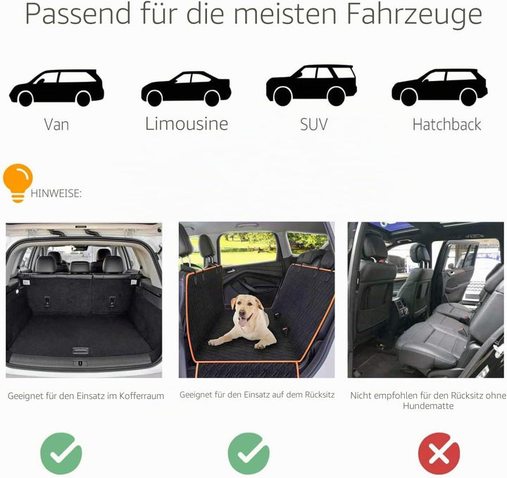 Nobleza - Autoschutzbügel für Hunde,Universal ausziehbarer Hund Hund Auto Separator Auto Barriere Si