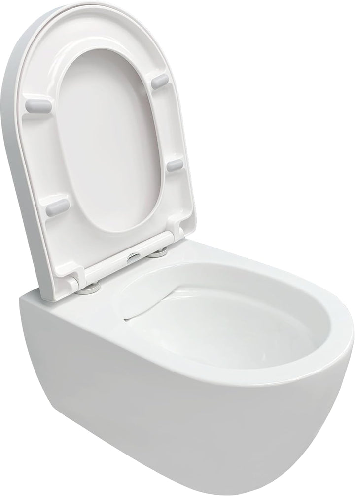 NEG WC-Sitz für Uno11RK, kurze Ausführung | Softclose, Quick-Release Weiss 44,2 cm - Klassik Uno11RK