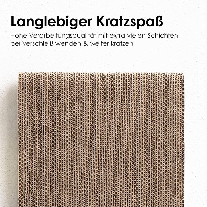 LucyBalu® SCRATCHPAPER Kratzpappe aus hochwertiger Wellpappe | Katzen Kratzmatte aus Pappe| Kratzbre