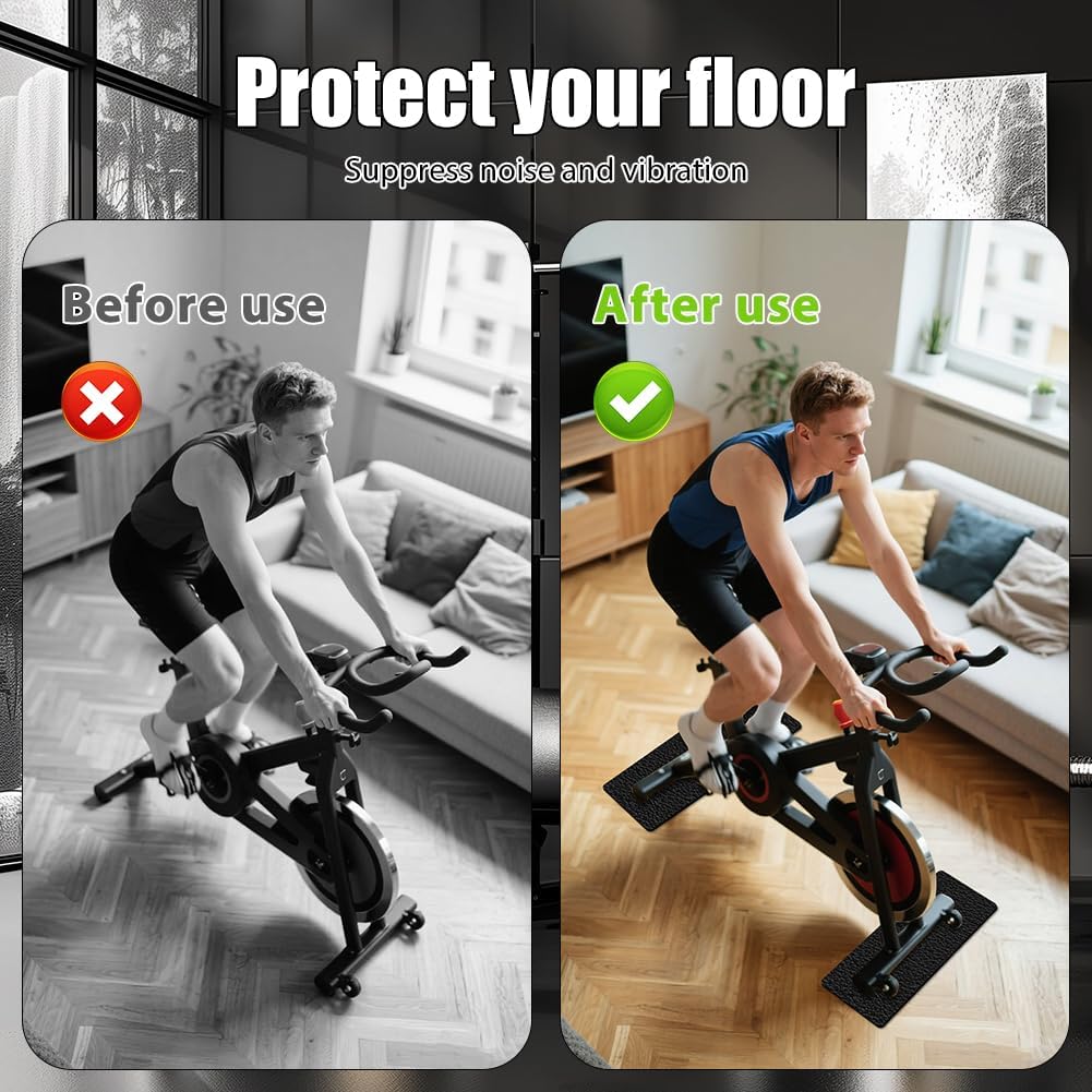 Bodenschutzmatte Fitnessgerät – Peelanmall 2er Set Schutzmatte Boden, 70×28×0,6cm – rutschfeste & St
