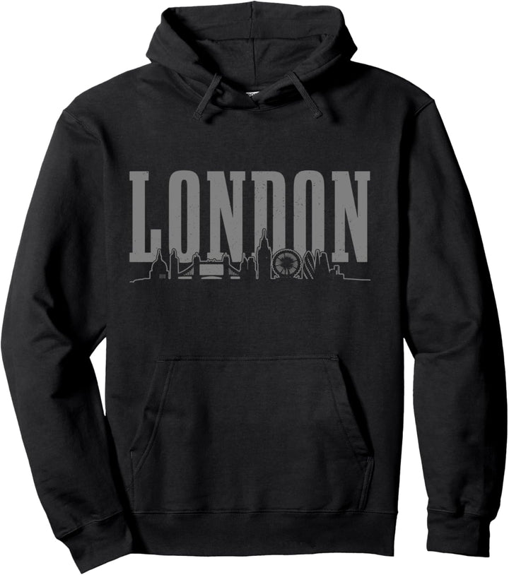 London Skyline UK Vintage England Souvenir Pullover Hoodie