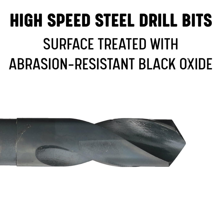 Drill America - DWDRSD3/8X21/32 21/32 Zoll Hochgeschwindigkeitsstahlbohrer mit reduziertem Schaft mi