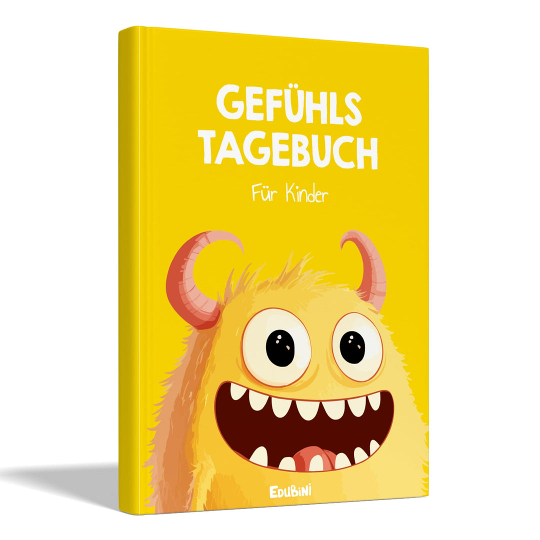 Edubini Gefühlstagebuch Kinder [6-12 Jahre] - Tagebuch Mädchen & Jungs - Gefühle Buch für Umgang mit