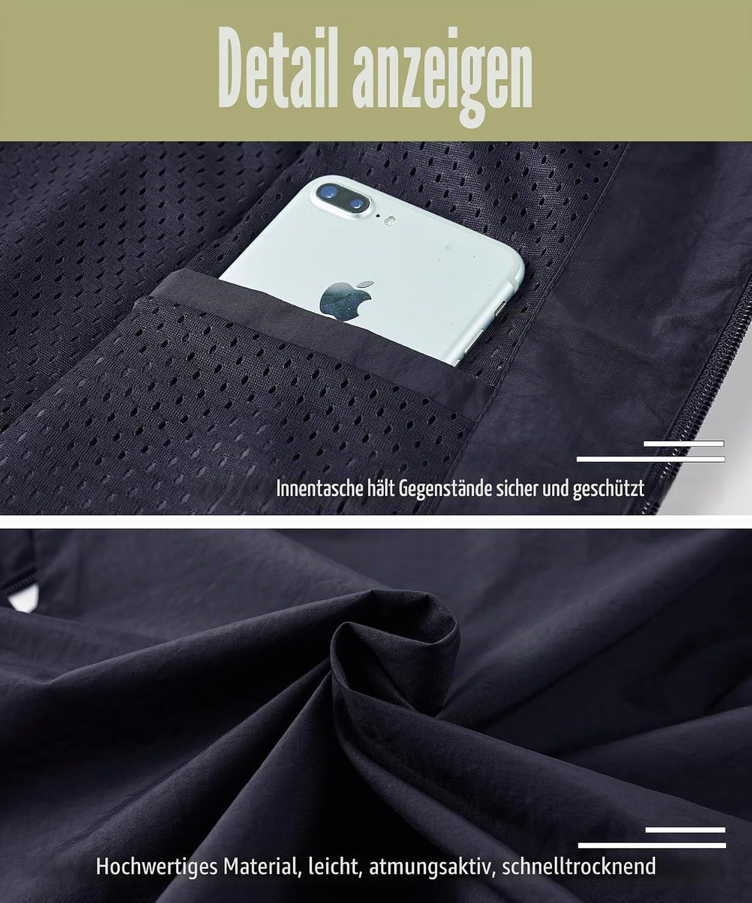 Btmpmcs Herren Outdoor Anglerweste mit Vielen Taschen Schnelltrocknende Freizeitweste Leicht Atmungs
