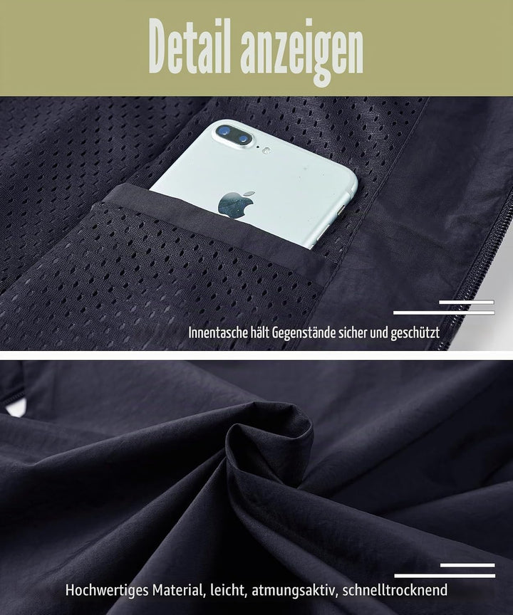 Btmpmcs Herren Outdoor Anglerweste mit Vielen Taschen Schnelltrocknende Freizeitweste Leicht Atmungs