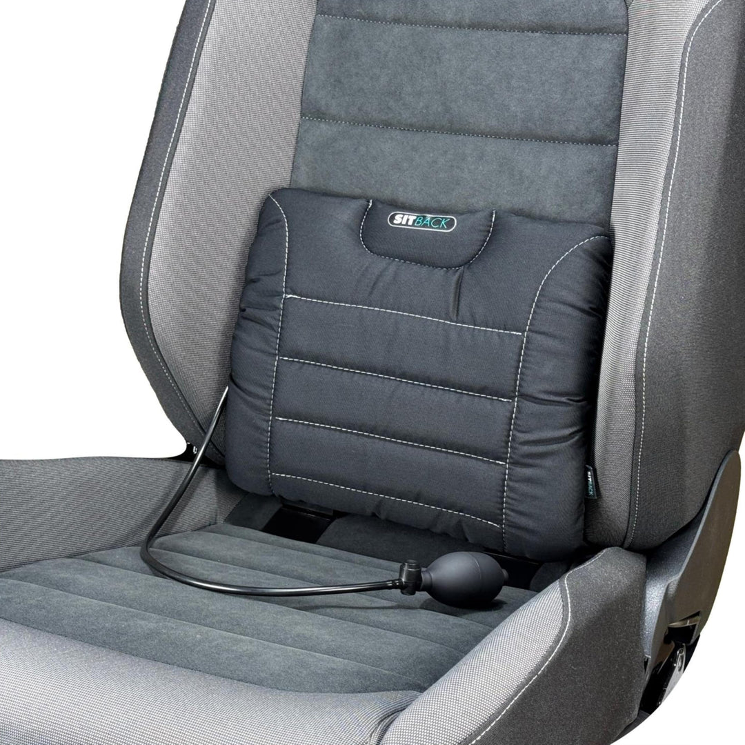Sitback Air Universales Rückenstützkissen, aufblasbar, für Autositze, Bürostühle, Sofa, (Stoff schwa