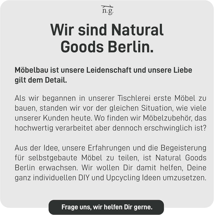 Natural Goods Berlin 1x Kleiderstange RECHTECK, Garderobenhalter U-Form, Wandmontage Bad Flur Küche,