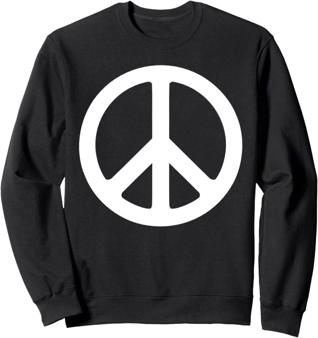Weisses Peace-Zeichen. Sweatshirt