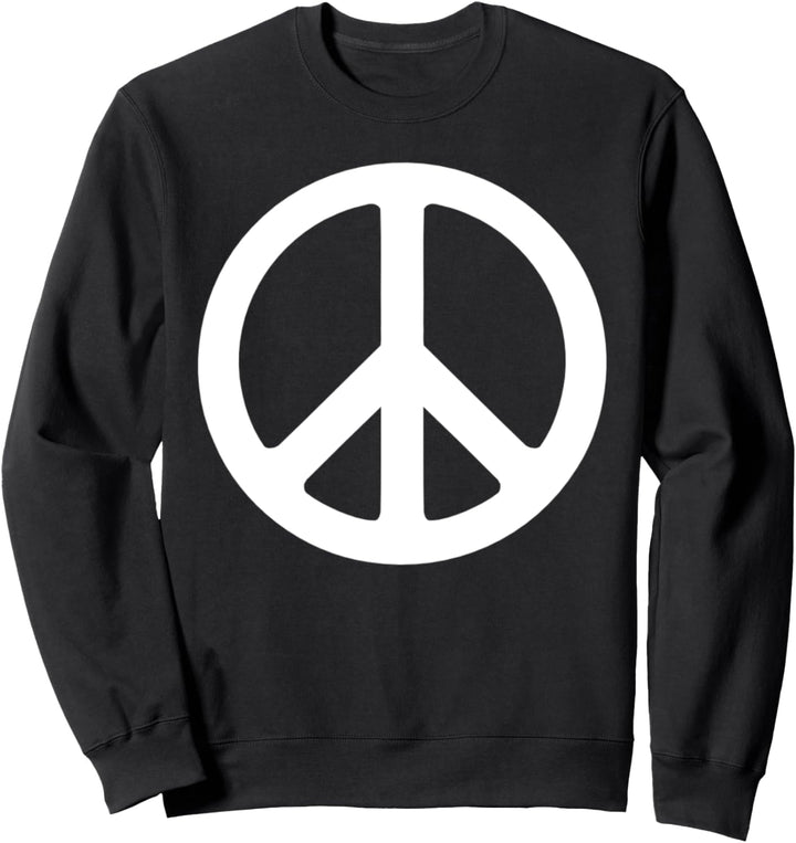 Weisses Peace-Zeichen. Sweatshirt