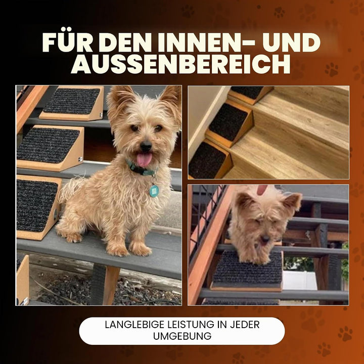 Hundetreppe – Einzelne, weiche Teppichrampe für Haustiere, geriffelte Sicherheitsstufe für sicheres
