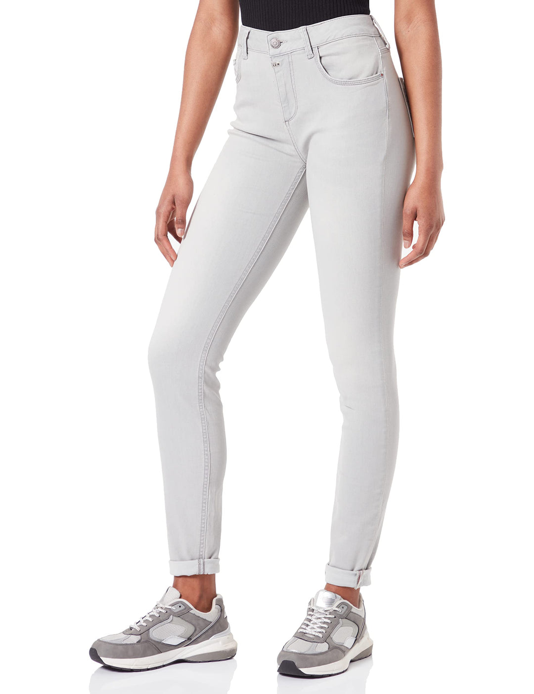 Timezone Damen Tight Aleenatz Womenshape Freizeithose 24W / 28L Sand Grey Wash, 24W / 28L Sand Grey