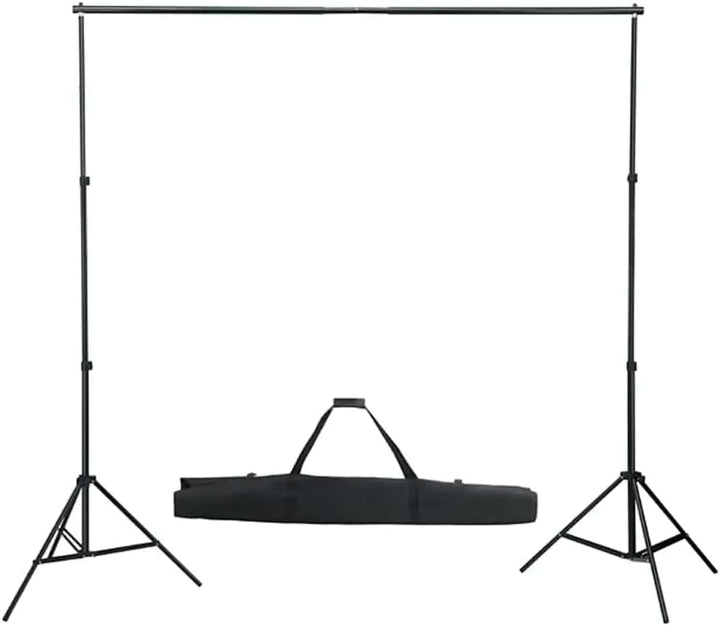 Fotostudio-Set mit Beleuchtung, Hintergrund und Reflektor für professionelle Porträt- und Produktfot