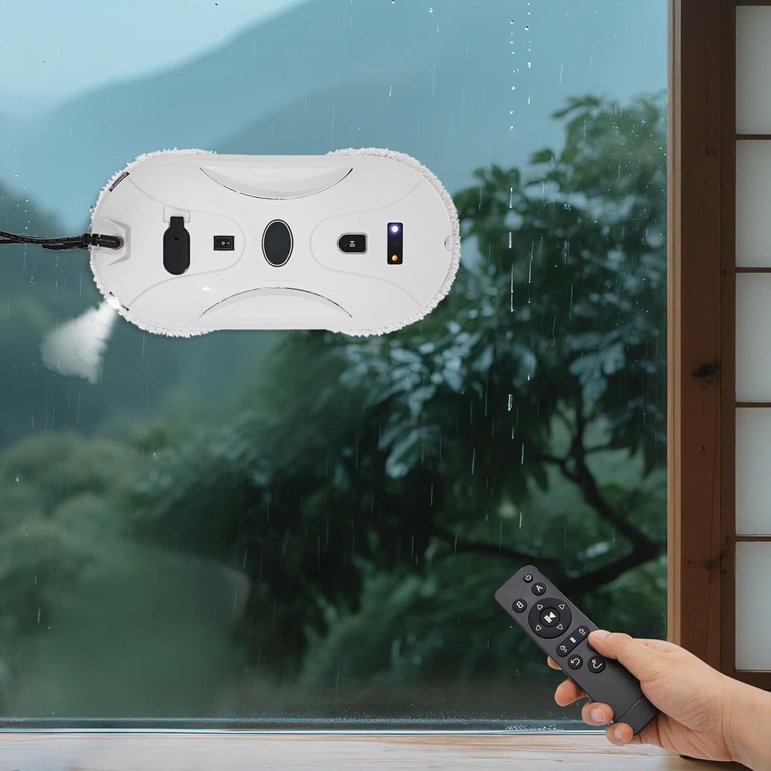 Fensterputzroboter Fensterputzer Elektrisch, 72W Fensterroboter mit Doppelter Düse, 3000Pa Automatis