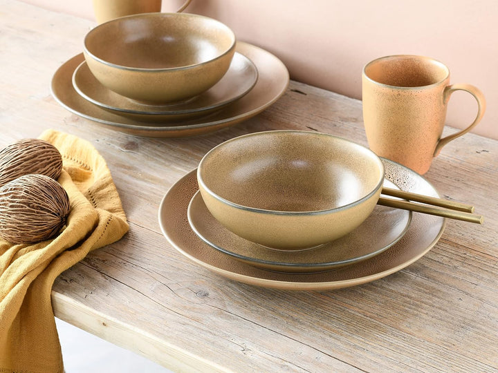 CreaTable, 25855, Serie Sierra Nevada Tierra, Geschirrset, Kombiservice 8 teilig Kombiservice 8 teil