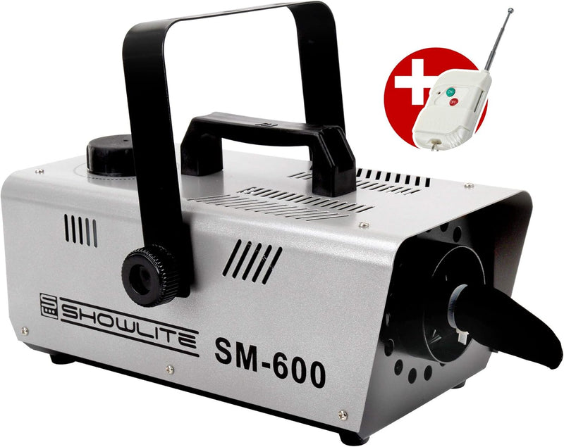 Showlite SM-600 Schneemaschine 600W mit Funk-Fernbedienung (30 m³/min Schneeausstoss, keine Aufwärmz