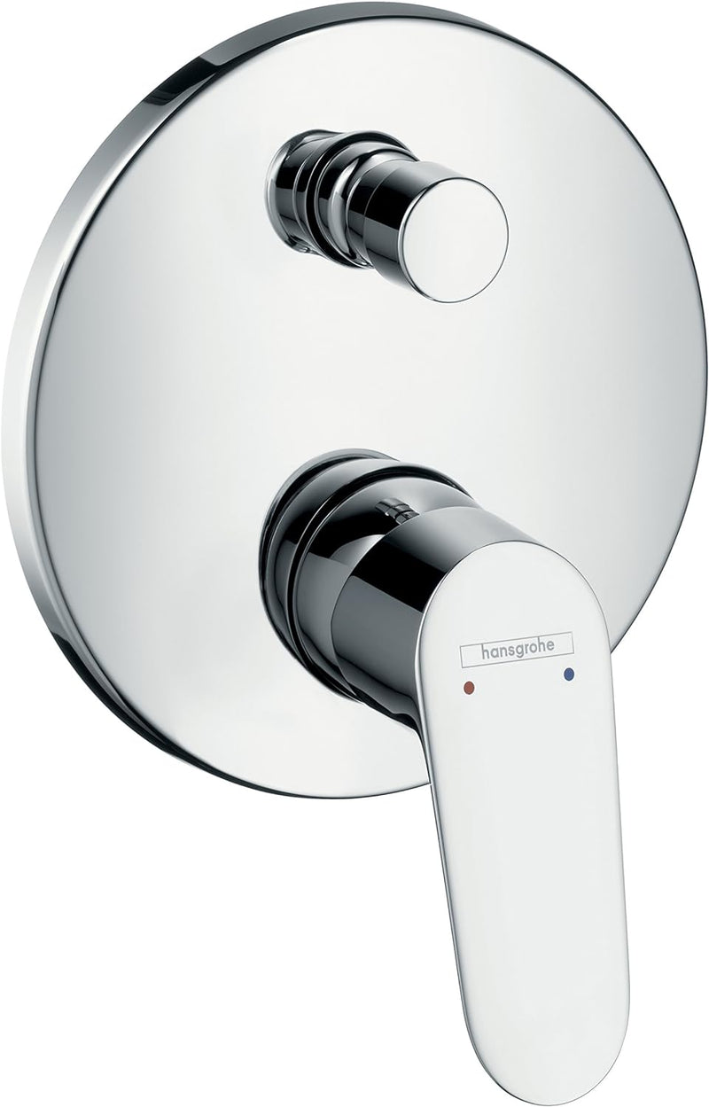 hansgrohe Focus Unterputz Wannenarmatur (für 2 Funktionen) Chrom Wanne mit integrierter Sicherungsko