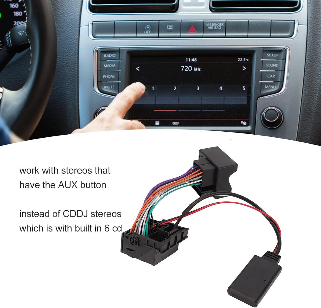 Fahrzeug-Audio-Hilfsadapter, Autoradio, Bluetooth 5.0 AUX-Adapter, Audiokabel, Handy, Auto, Ersatzzu