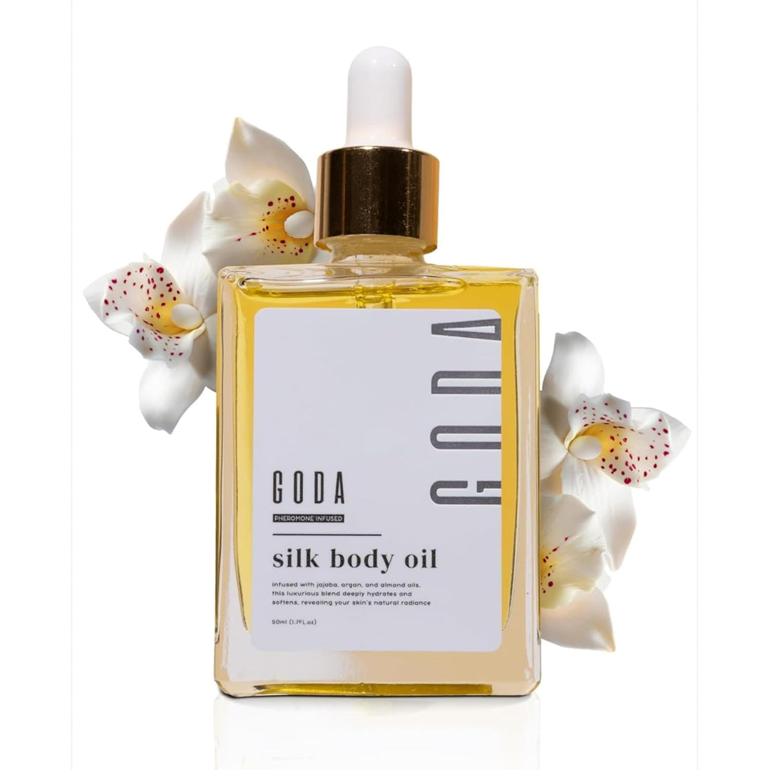 GODA Silk Body Oil 50 ml – Körperöl mit Jojoba Argan Mandelöl – Schnell einziehende Feuchtigkeitspfl