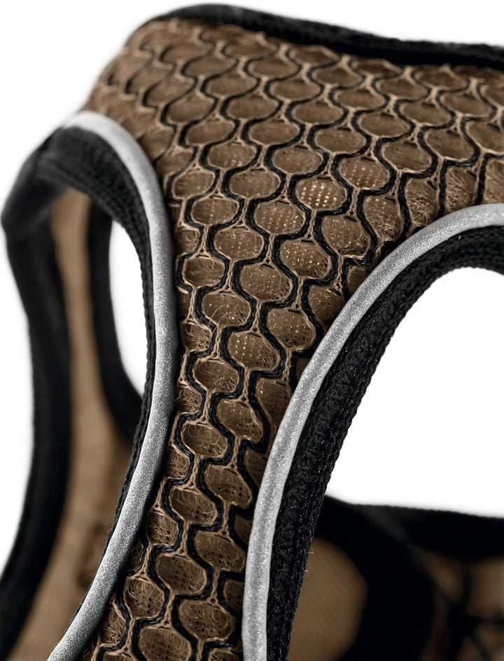 HUNTER HILO COMFORT Geschirr für kleine Hunde mit Netzmaterial und reflektierenden Elementen, braun,